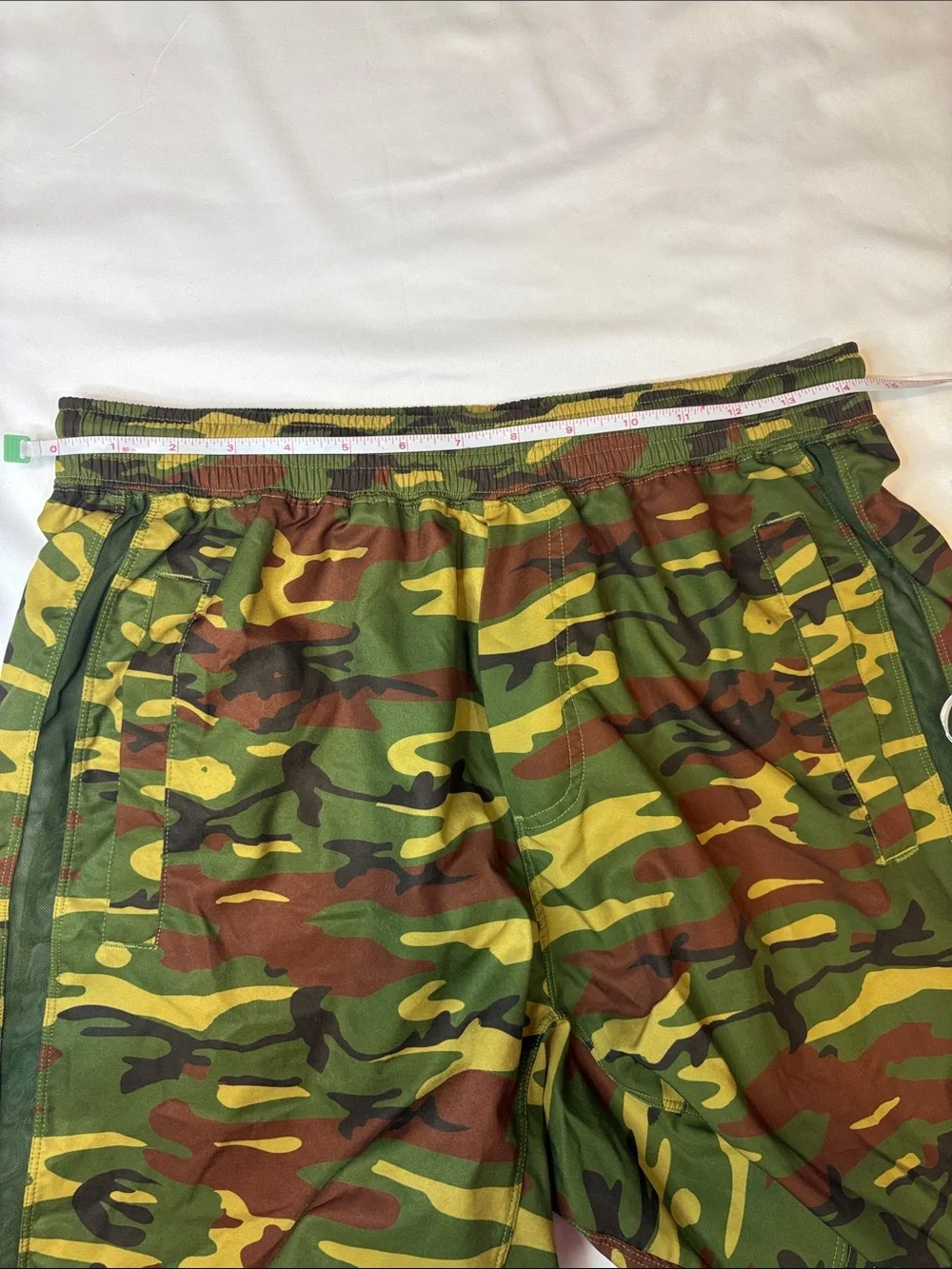Feed Me Fight Me Men's Large Woodland Camo Workout Gym Mesh See Through Shorts